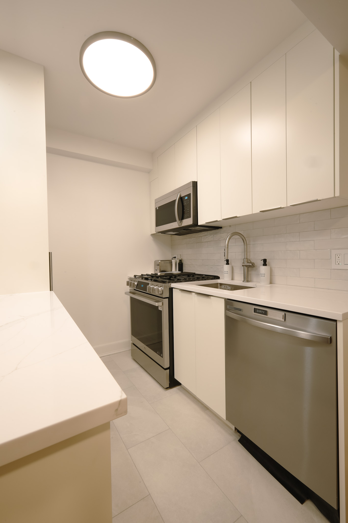 Kitchen — view from living area